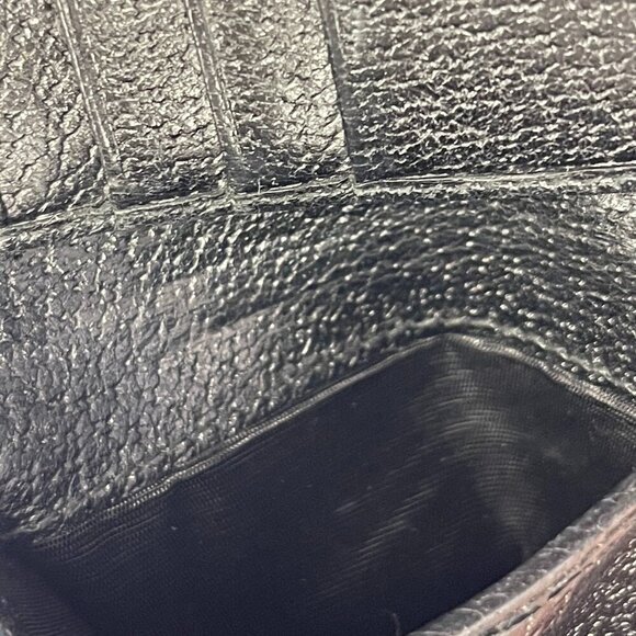 Gucci Eclipse Insignia Black Leather Compact Wallet - Preowmned - Picture 13 of 14